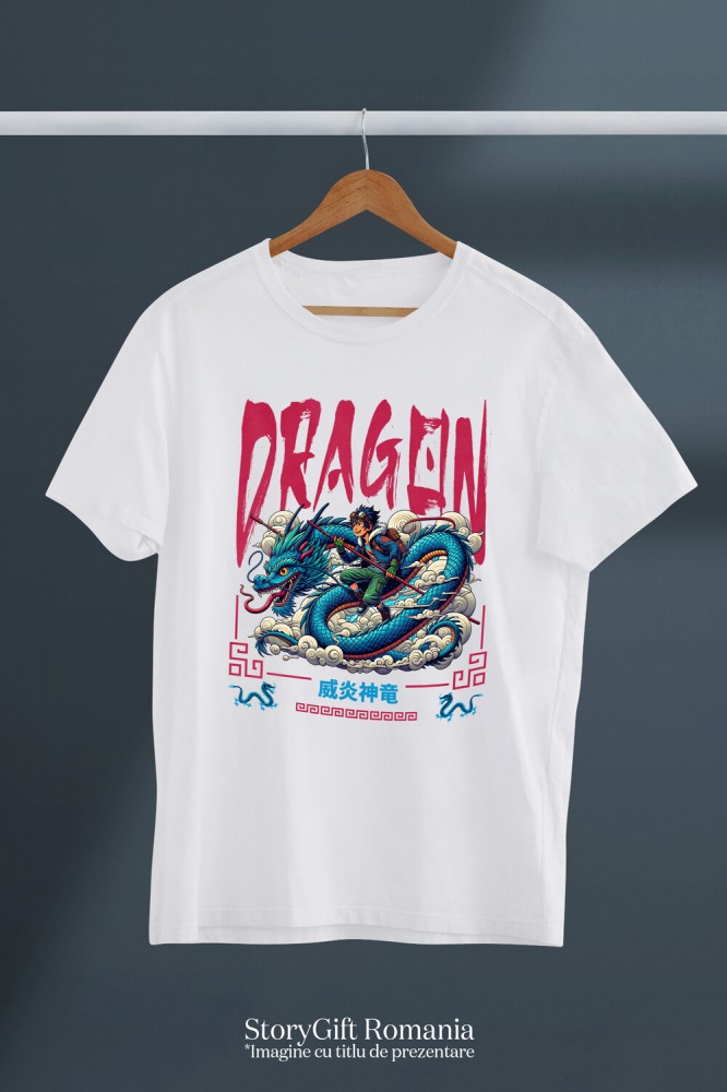 Tricou Femei, Barbati, Copii, Fata, Baiat, Unisex Personalizat Cultura Chinezească Dragon Stil Șarpe Cu Aventurist - Cadouri Personalizate pentru Familie, Copii, Tati și Prieteni [3]