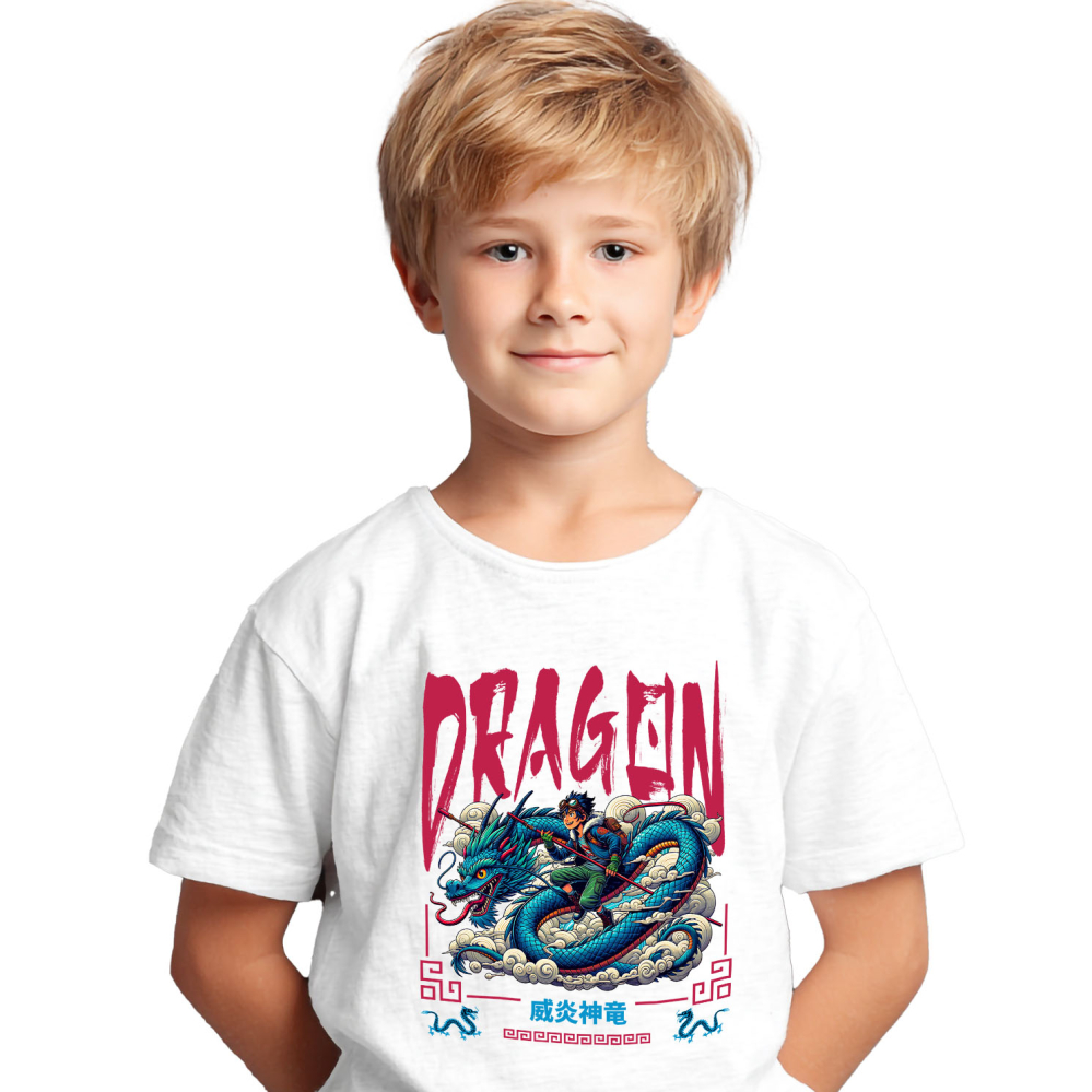 Tricou Femei, Barbati, Copii, Fata, Baiat, Unisex Personalizat Cultura Chinezească Dragon Stil Șarpe Cu Aventurist - Cadouri Personalizate pentru Familie, Copii, Tati și Prieteni [2]