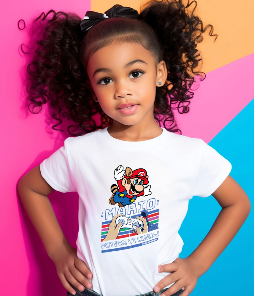 Tricou Copii cu Lumea Magica a lui Mario 100% Bumbac, Alb, 10 Ani [4]