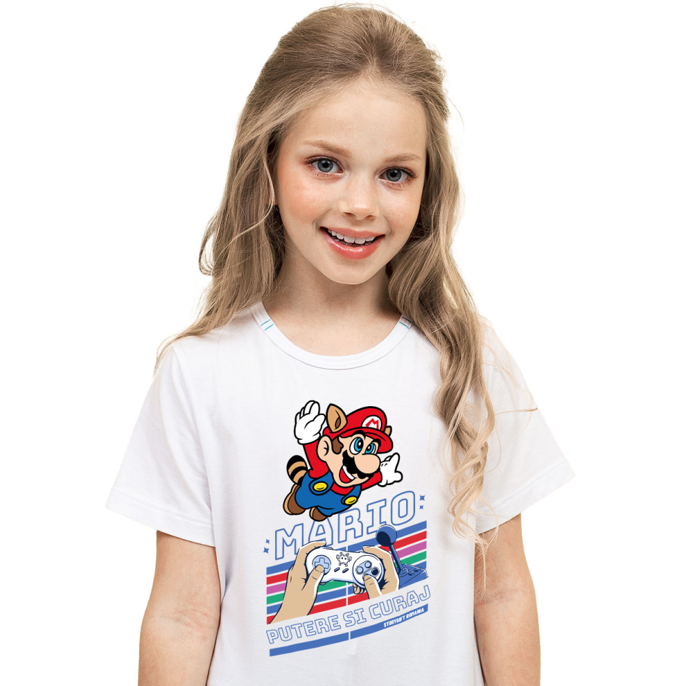 Tricou Copii cu Lumea Magica a lui Mario 100% Bumbac, Alb, 10 Ani [2]