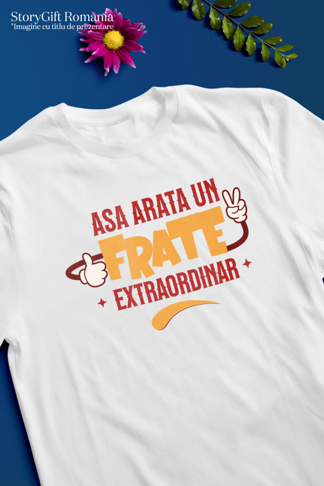 Tricou Femei, Barbati, Copii, Fata, Baiat, Unisex Personalizat Cadou Personalizat pentru Frate | Mickey Mouse | Semn Pace și OK | Familie și Iubire [3]