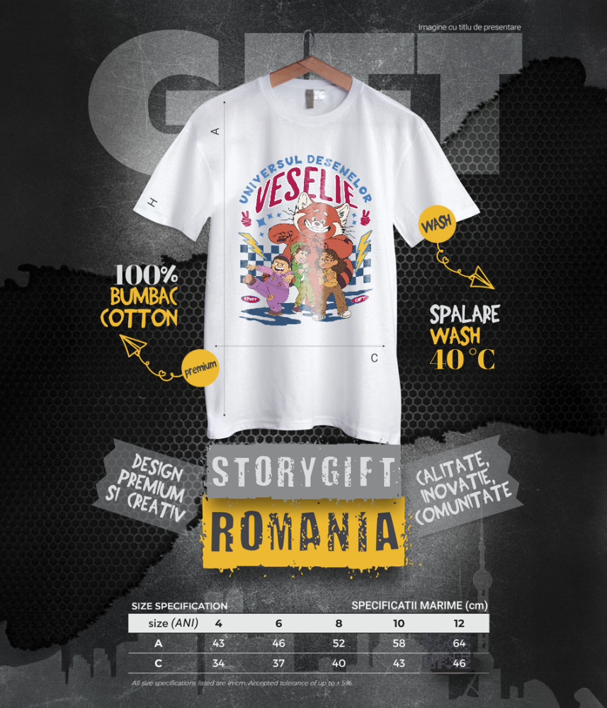 Tricou Copii cu Mei Lee și Prietenii: Prieteniile Care Transformă Lumea 100% Bumbac, Alb, 6 Ani [6]