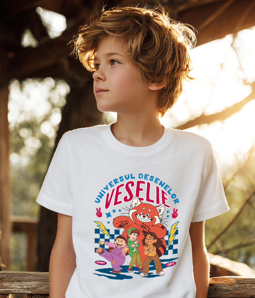 Tricou Copii cu Mei Lee și Prietenii: Prieteniile Care Transformă Lumea 100% Bumbac, Alb, 6 Ani [4]