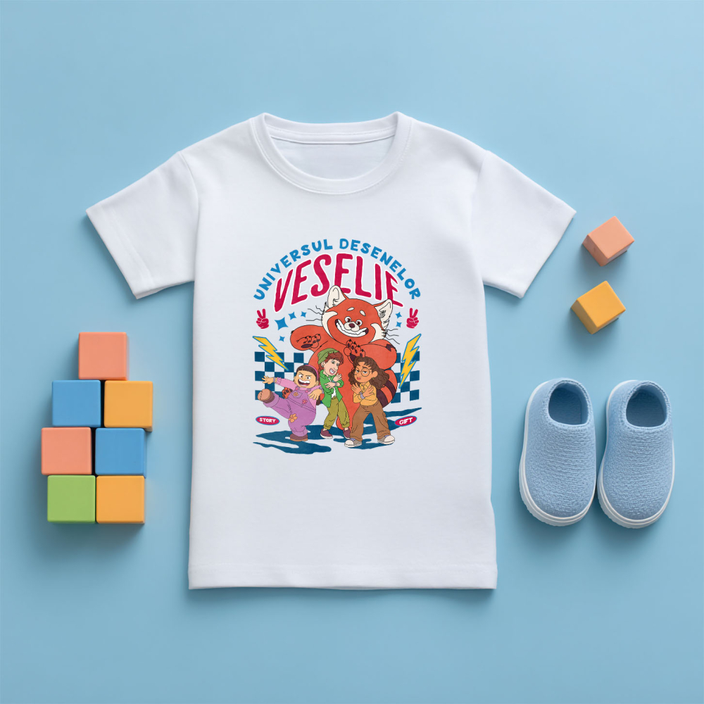 Tricou Copii cu Mei Lee și Prietenii: Prieteniile Care Transformă Lumea 100% Bumbac, Alb, 6 Ani [5]