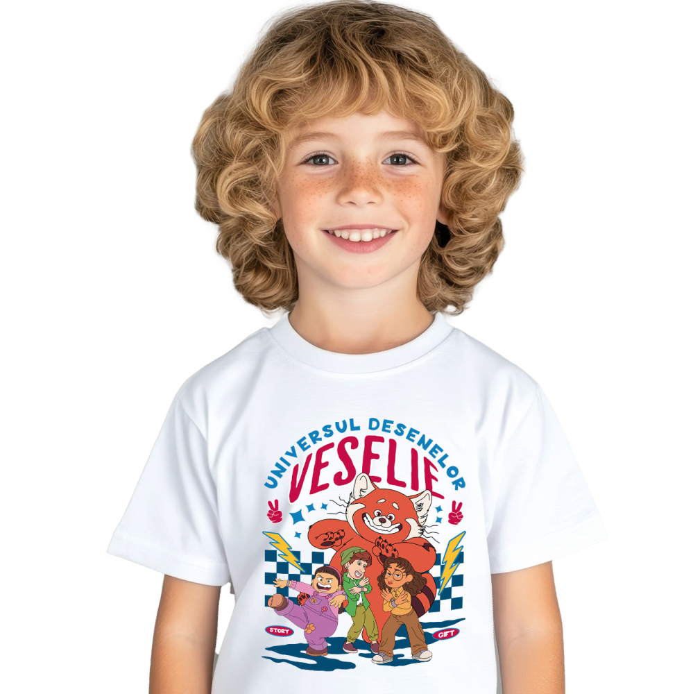 Tricou Copii cu Mei Lee și Prietenii: Prieteniile Care Transformă Lumea 100% Bumbac, Alb, 6 Ani [2]