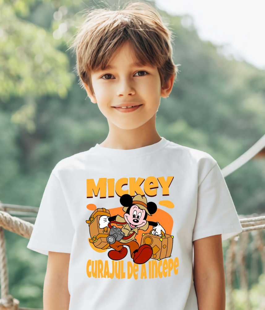 Tricou Copii cu Mickey, pregatit pentru o noua poveste 100% Bumbac, Alb, 10 Ani [4]