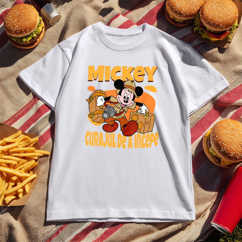 Tricou Copii cu Mickey, pregatit pentru o noua poveste 100% Bumbac, Alb, 10 Ani [5]