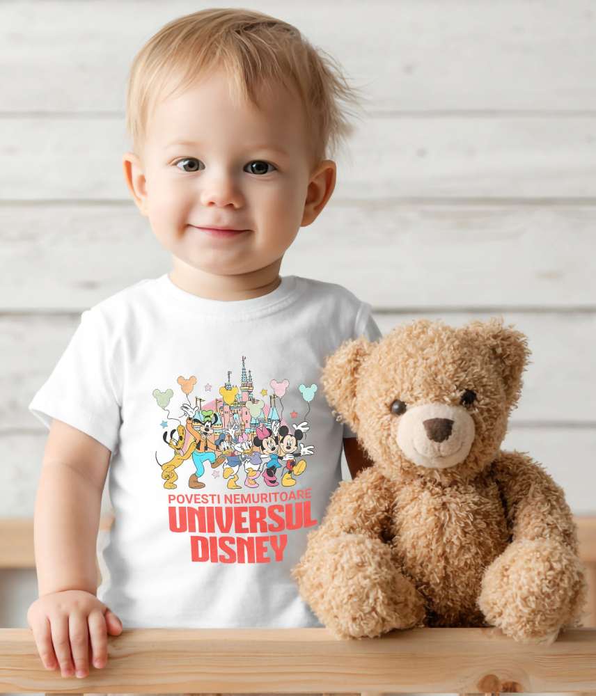 Tricou Copii cu Mickey si Prietenii 100% Bumbac, Alb, 12 Ani [3]