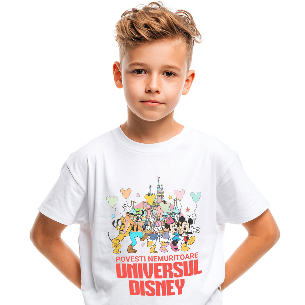Tricou Copii cu Mickey si Prietenii 100% Bumbac, Alb, 12 Ani [2]