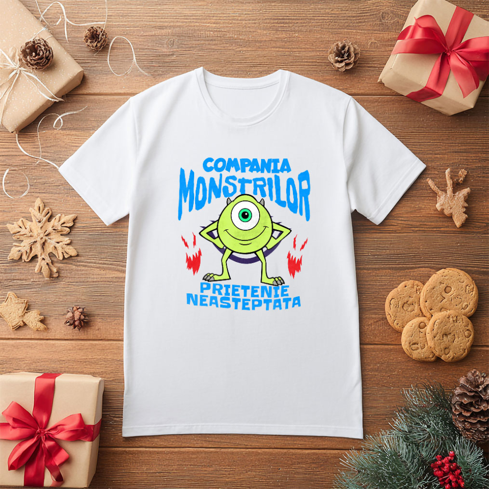 Tricou Copii cu Mike Wazowski - Povesti cu un singur ochi 100% Bumbac, Alb, 8 Ani [5]