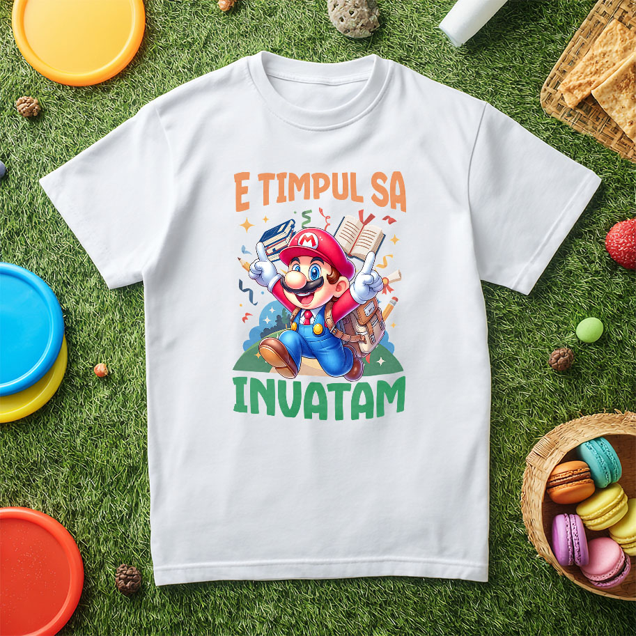 Tricou Copii cu Minecraft Si Aventuri De Lectura 100% Bumbac, Alb, 8 Ani [5]