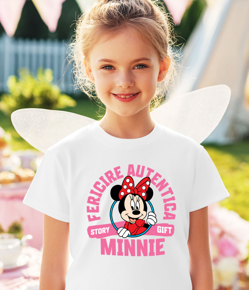 Tricou Copii cu Minnie, cu inima plină de speranță 100% Bumbac, Alb, 12 Ani [3]