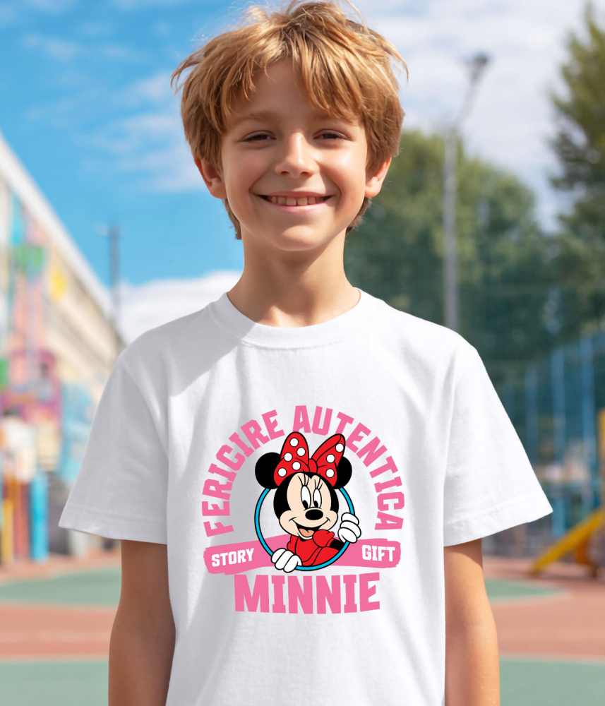 Tricou Copii cu Minnie, cu inima plină de speranță 100% Bumbac, Alb, 12 Ani [4]