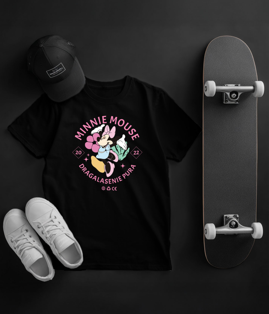 Tricou Copii cu Minnie, regina bucuriei si a iubirii 100% Bumbac, Negru, 10 Ani [5]