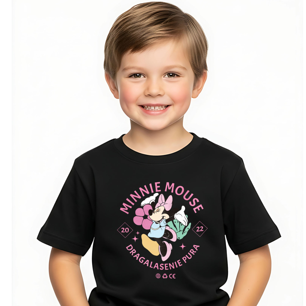 Tricou Copii cu Minnie, regina bucuriei si a iubirii 100% Bumbac, Negru, 10 Ani [2]
