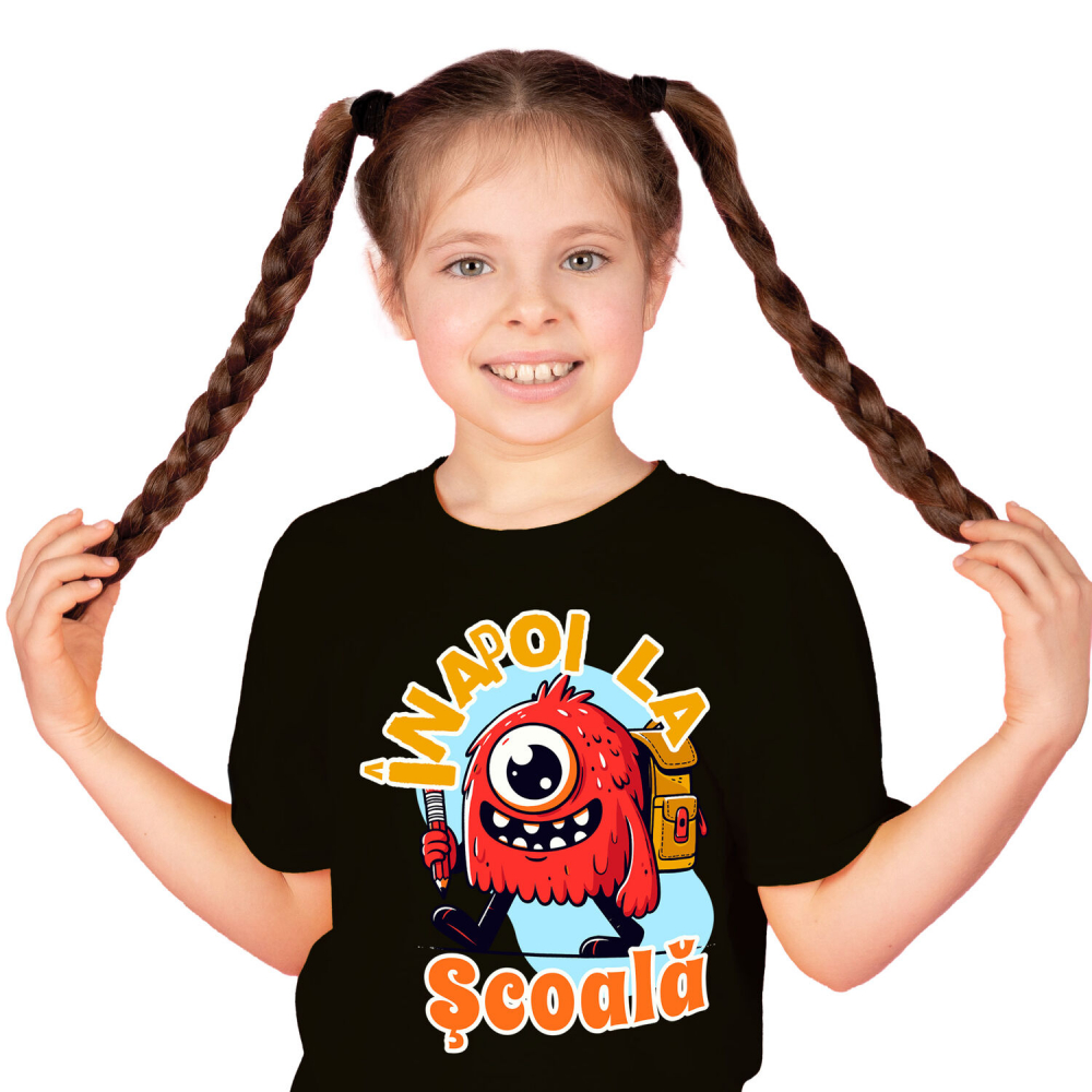 Tricou Femei, Barbati, Copii, Fata, Baiat, Unisex Personalizat Monstru cu Un Ochi și Rucsac Școlar | Rechizite și Vacanță Educațională pentru Copii [2]