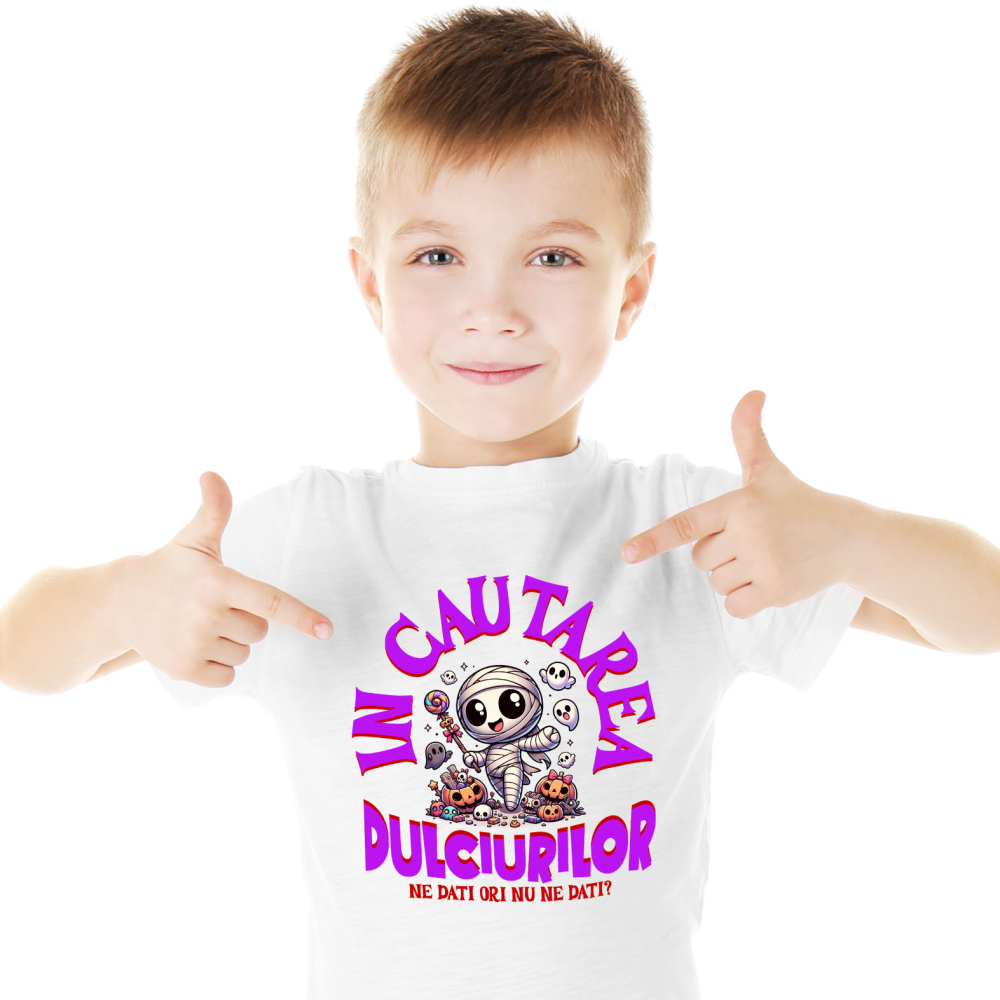 Tricou Femei, Barbati, Copii, Fata, Baiat, Unisex Personalizat Diavol Drăguț cu Furca pentru Halloween | Micul Diavol Este Foarte Drăguț | Cadou Personalizat pentru Copii [2]