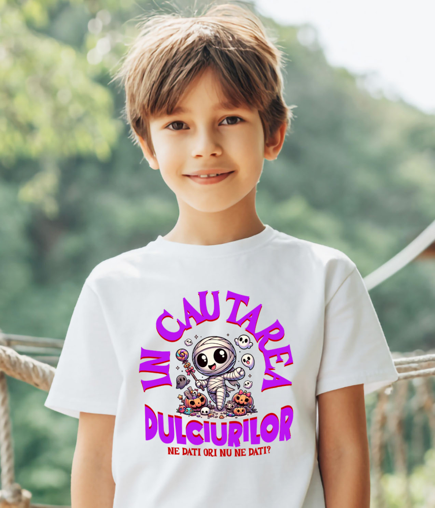 Tricou Femei, Barbati, Copii, Fata, Baiat, Unisex Personalizat Diavol Drăguț cu Furca pentru Halloween | Micul Diavol Este Foarte Drăguț | Cadou Personalizat pentru Copii [4]