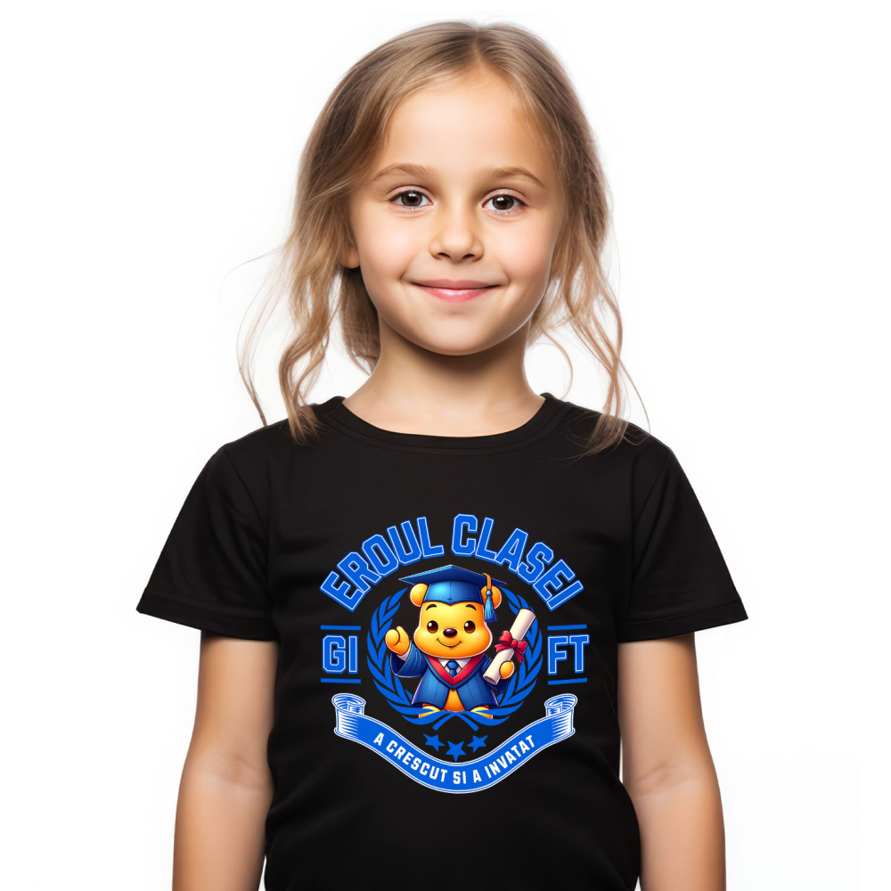 Tricou Copii cu Pikachu – Steaua Clasei 100% Bumbac, Negru, 12 Ani [2]