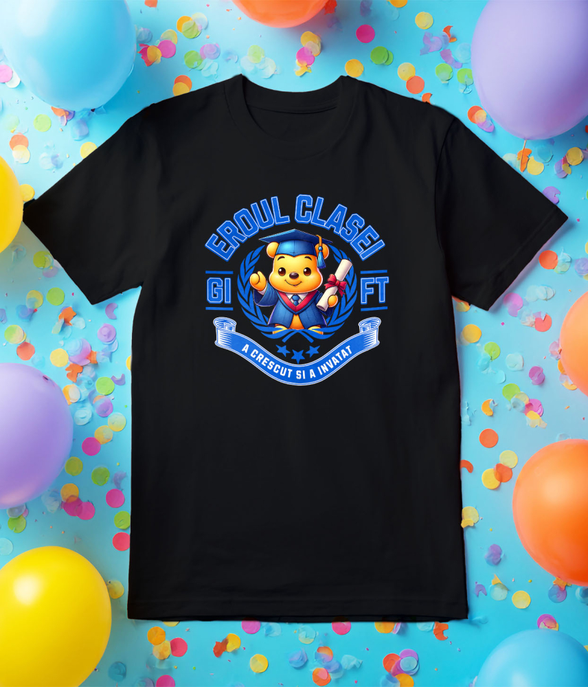 Tricou Copii cu Pikachu – Steaua Clasei 100% Bumbac, Negru, 12 Ani [5]