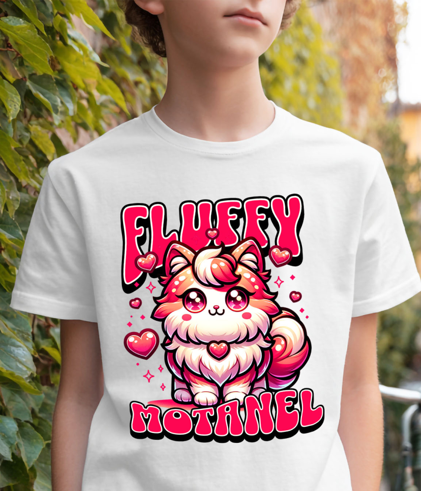 Tricou Femei, Barbati, Copii, Fata, Baiat, Unisex Personalizat Pisica Pufoasă Portocalie Îndrăgostită – Cadou Personalizat Fluiffy Motănel pentru Valentine's Day [4]