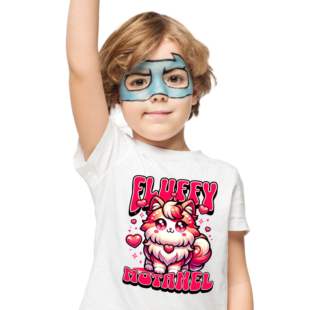 Tricou Femei, Barbati, Copii, Fata, Baiat, Unisex Personalizat Pisica Pufoasă Portocalie Îndrăgostită – Cadou Personalizat Fluiffy Motănel pentru Valentine's Day [2]