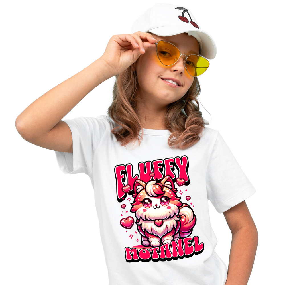 Tricou Femei, Barbati, Copii, Fata, Baiat, Unisex Personalizat Pisica Pufoasă Portocalie Îndrăgostită – Cadou Personalizat Fluiffy Motănel pentru Valentine's Day [2]