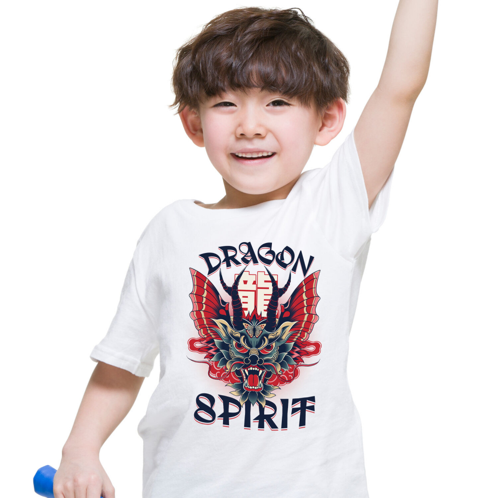 Tricou Femei, Barbati, Copii, Fata, Baiat, Unisex Personalizat Costum Dragon Chinezesc cu Coarne - Inspirat din Cultura Asiatică - Personalizat [2]