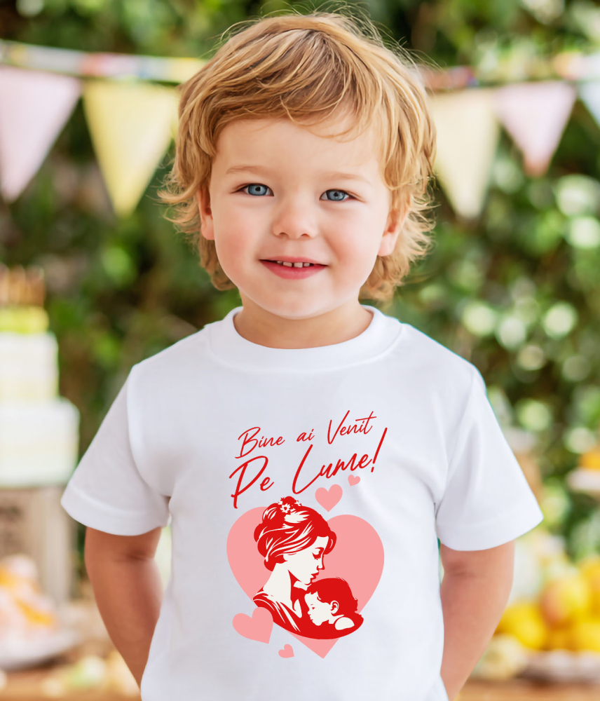 Tricou Femei, Barbati, Copii, Fata, Baiat, Unisex Personalizat Decor Personalizat Mama și Copil - „Bine Ai Venit Pe Lume” [4]
