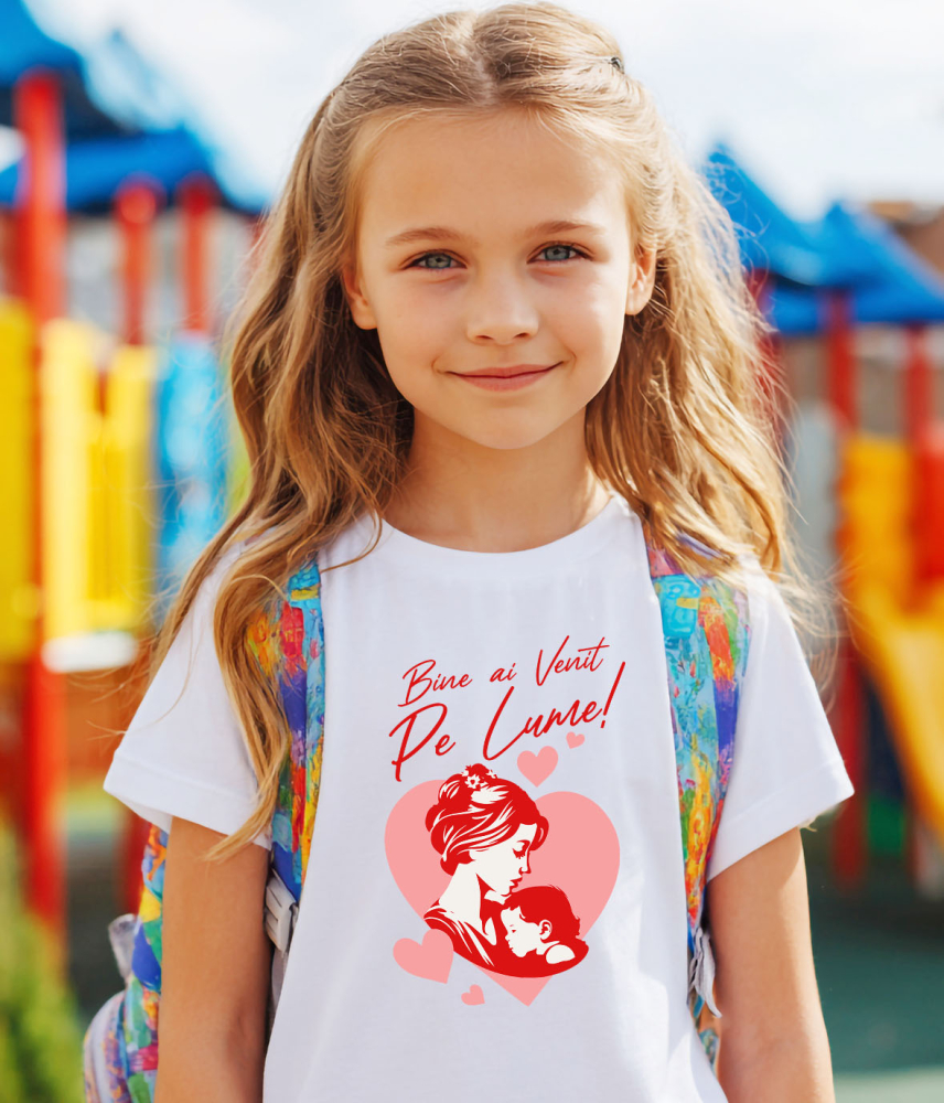 Tricou Femei, Barbati, Copii, Fata, Baiat, Unisex Personalizat Decor Personalizat Mama și Copil - „Bine Ai Venit Pe Lume” [3]