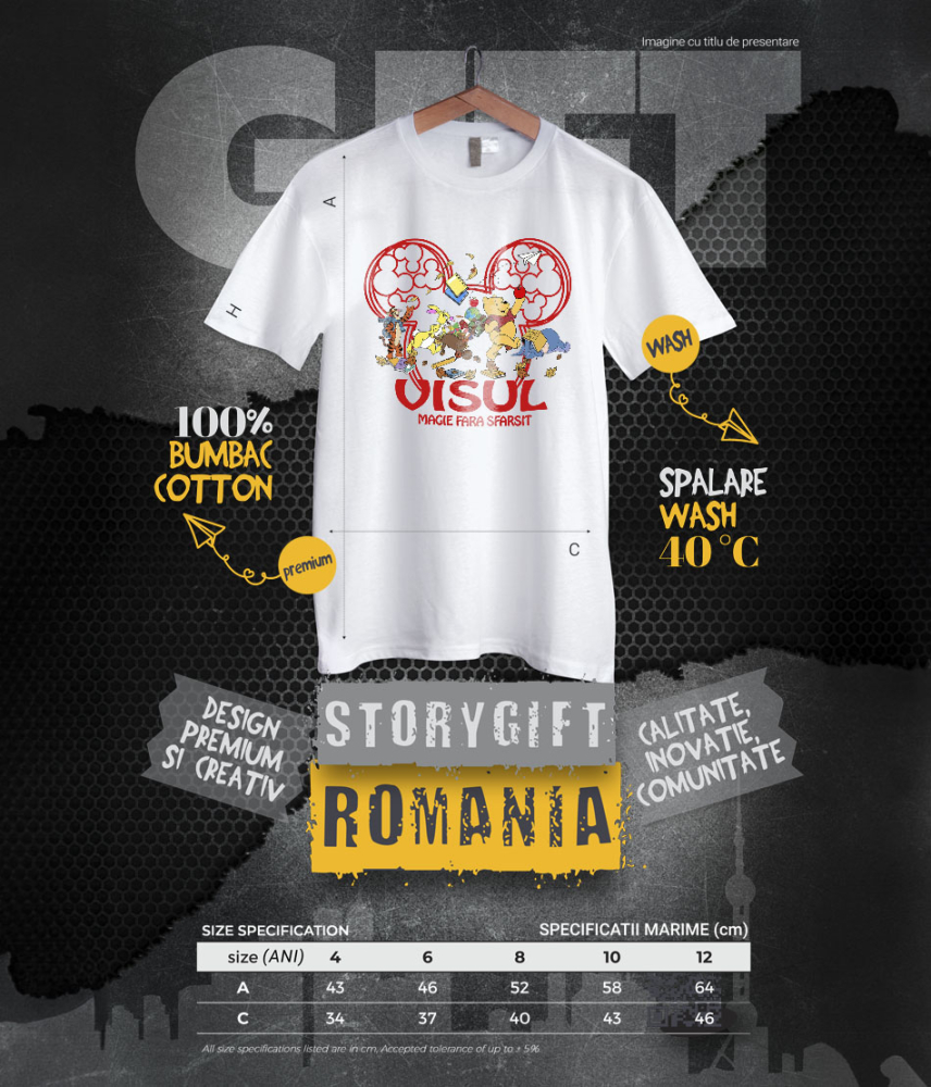Tricou Copii cu Prietenii lui Winnie – Distractie si Joaca 100% Bumbac, Alb, 12 Ani [6]