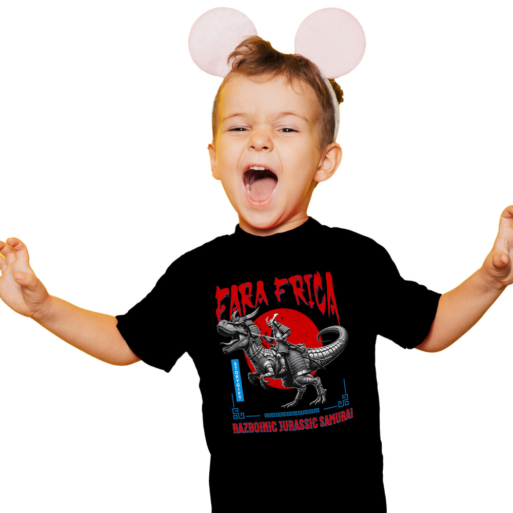 Tricou Femei, Barbati, Copii, Fata, Baiat, Unisex Personalizat Războinic Jurassic Samurai - Dinozaur T-Rex în Stil Chinezesc - Cadouri Personalizate [2]