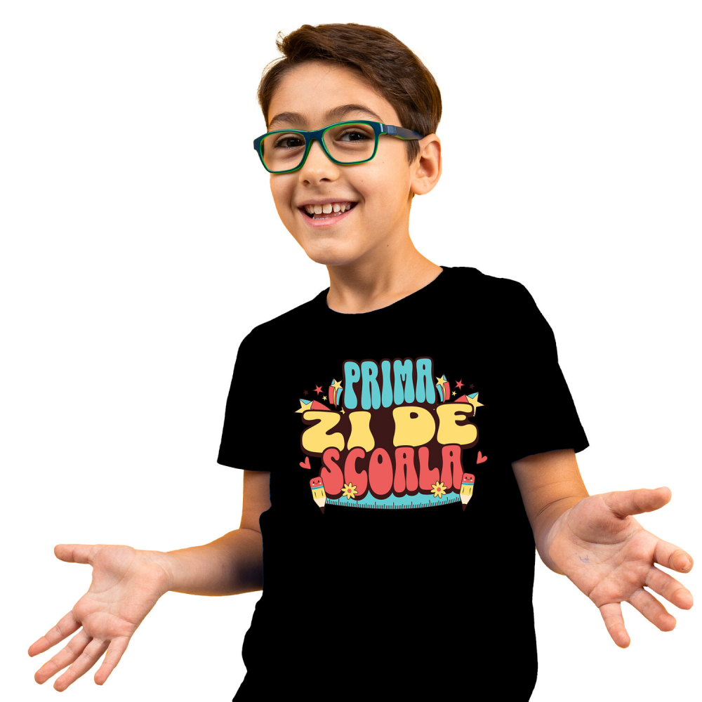 Tricou Femei, Barbati, Copii, Fata, Baiat, Unisex Personalizat Rechizite Școlare Personalizate pentru Prima Zi de Școală - Produse pentru Copii [2]