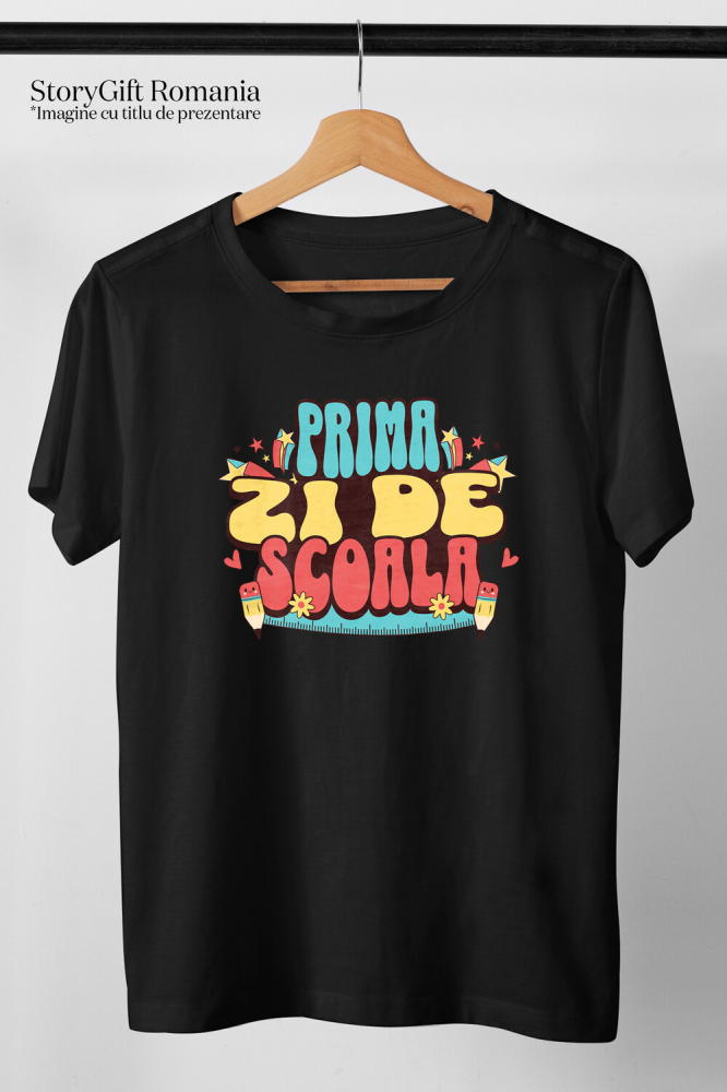 Tricou Femei, Barbati, Copii, Fata, Baiat, Unisex Personalizat Rechizite Școlare Personalizate pentru Prima Zi de Școală - Produse pentru Copii [3]