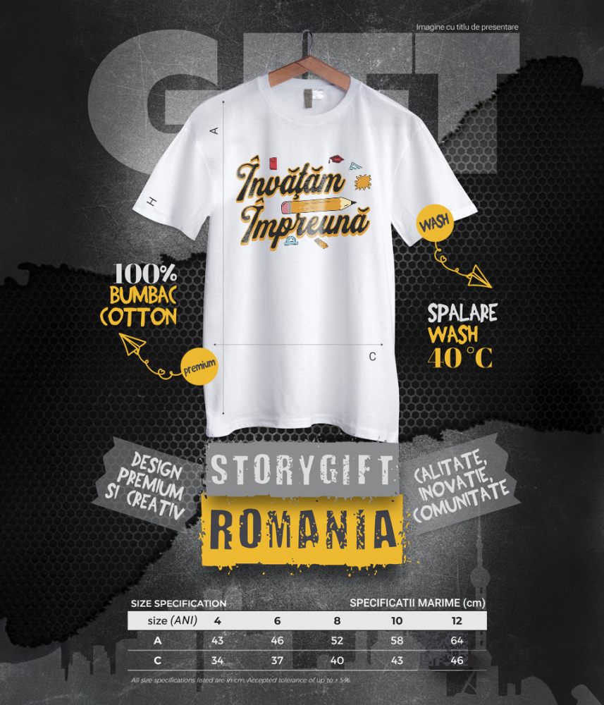 Tricou Femei, Barbati, Copii, Fata, Baiat, Unisex Personalizat Rechizite Școlare Copii | Creion Imens și Educație Personalizată [6]