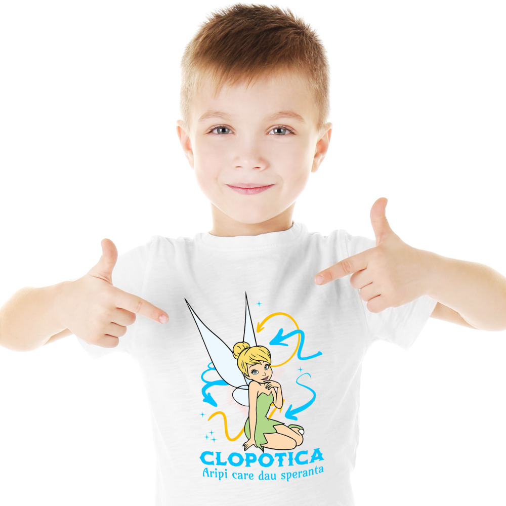 Tricou Copii cu Secretele Clopoticai și zanele padurii 100% Bumbac, Alb, 10 Ani [2]
