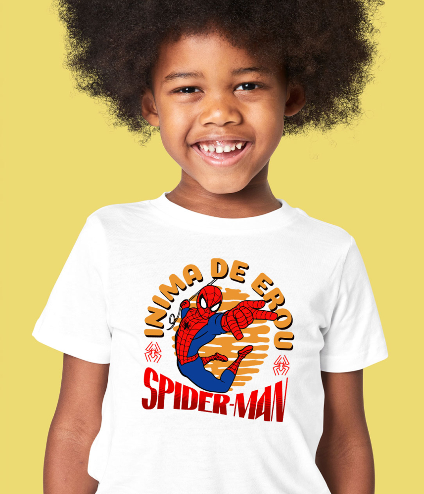 Tricou Copii cu Spidere-Man - Calatoria Eroului cu Puteri de Paianjen 100% Bumbac, Alb, 12 Ani [3]