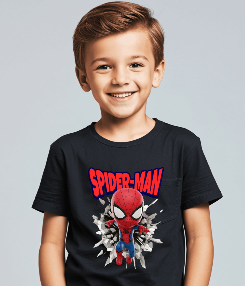 Tricou Copii cu Spiderman - Povestea Captivantă în Cadru 100% Bumbac, Negru, 12 Ani [3]