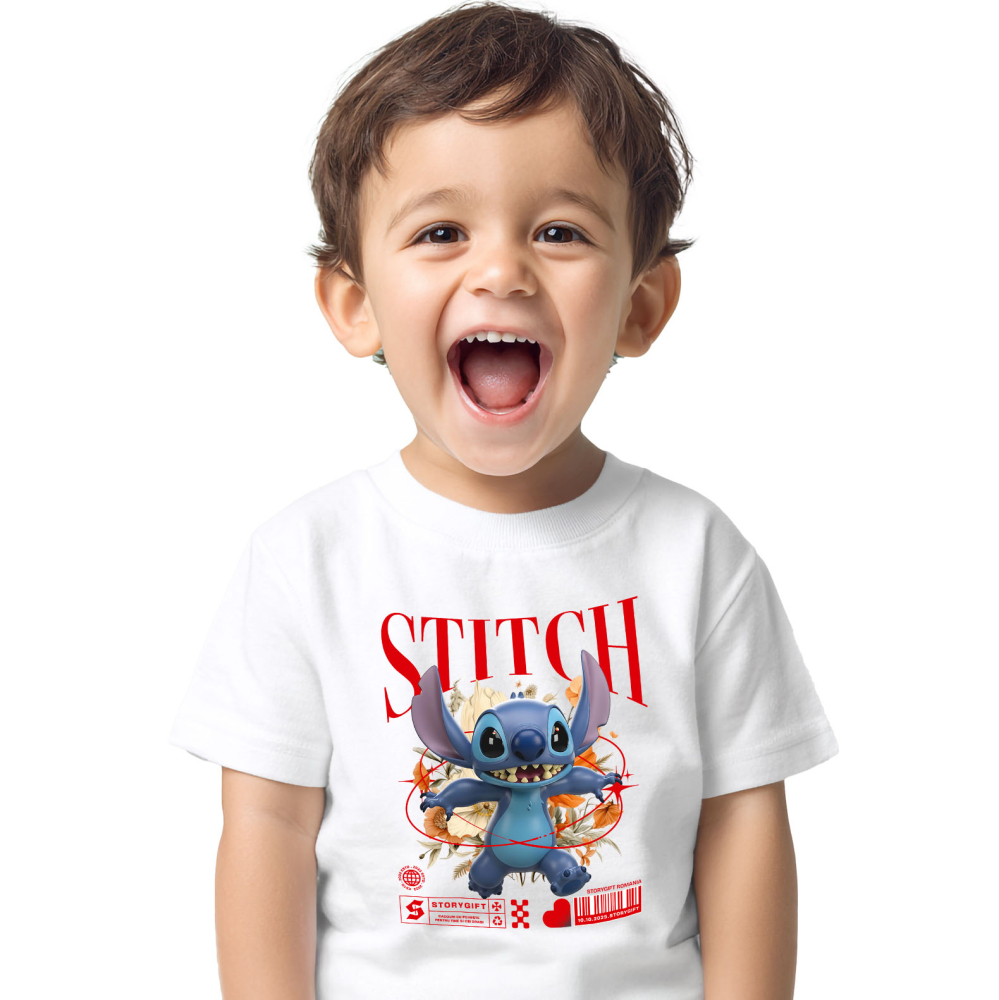 Tricou Copii cu Stitch: Flori Magice din Universul Disney 100% Bumbac, Alb, 10 Ani [2]