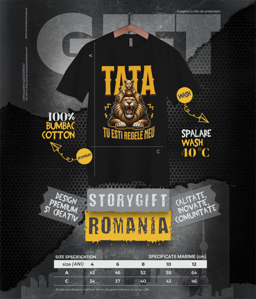 Tricou Femei, Barbati, Copii, Fata, Baiat, Unisex Personalizat Cadouri Personalizate Tata și Fiu | Pelerină Roșie, Eroul Meu Tata [6]
