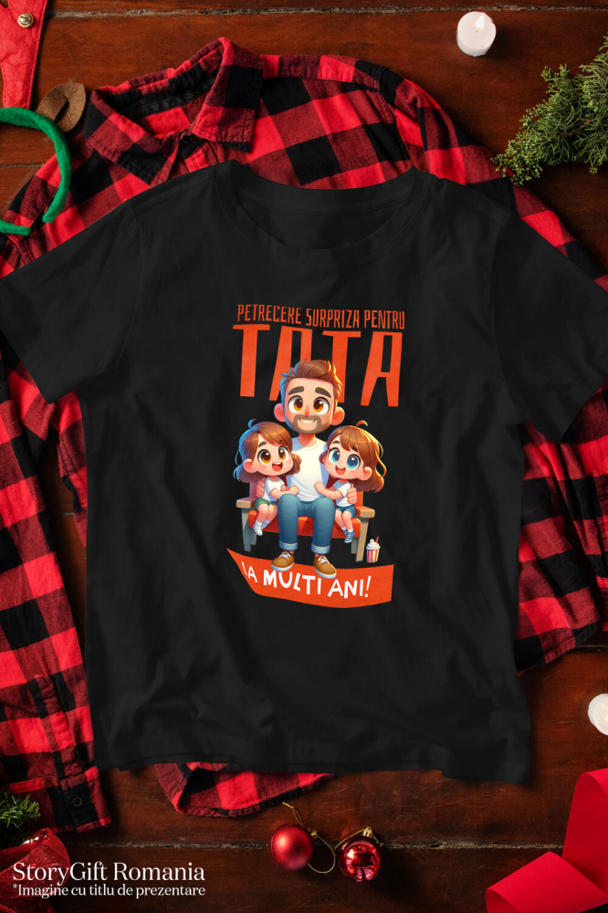 Tricou Femei, Barbati, Copii, Fata, Baiat, Unisex Personalizat Cadouri Personalizate Tata și Fiică | Pelerină Roșie, Eroul Meu, Protectorul Meu [3]