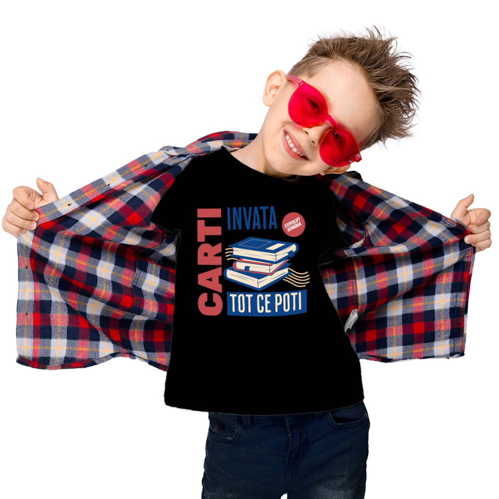 Tricou Femei, Barbati, Copii, Fata, Baiat, Unisex Personalizat Cărți Motivaționale pentru Dezvoltare Personală - Învață Tot Ce Poți! [1]