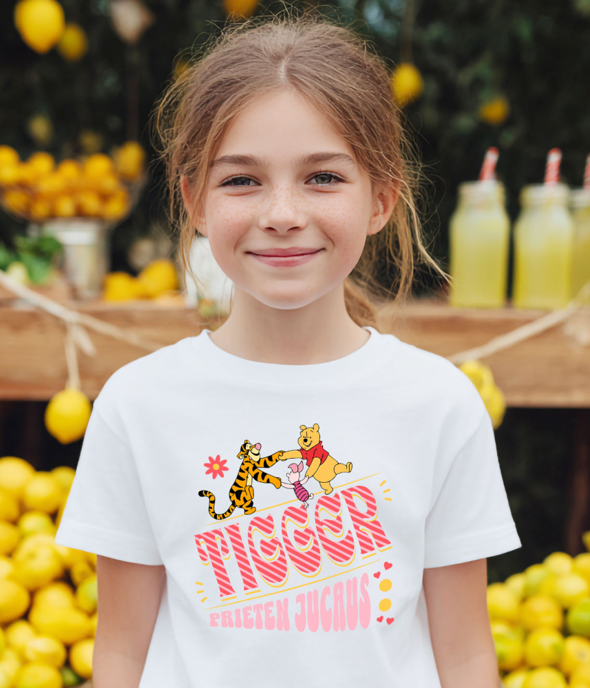 Tricou Copii cu Tigger și Prietenii – Împreuna Mereu 100% Bumbac, Alb, 8 Ani [3]
