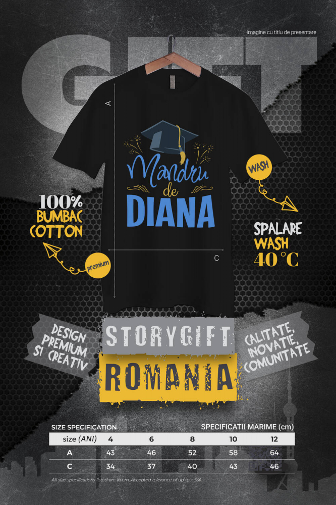Tricou Femei, Barbati, Copii, Fata, Baiat, Unisex Personalizat Tocă de Absolvire Personalizată - Pălărie pentru Succes și Mândrie [4]