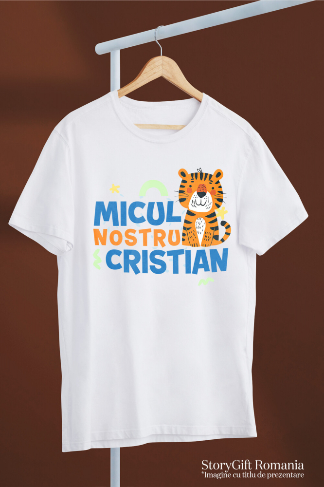 Tricou Femei, Barbati, Copii, Fata, Baiat, Unisex Personalizat Tigru Animat cu Mesaj de Dragoste pentru Familie și Copii - Cadou Personalizat [3]