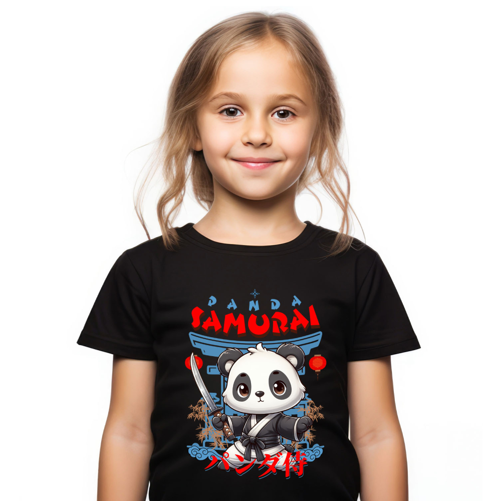 Tricou Femei, Barbati, Copii, Fata, Baiat, Unisex Personalizat Panda Samurai Ninja – Cadou Personalizat pentru Copii și Familie [2]