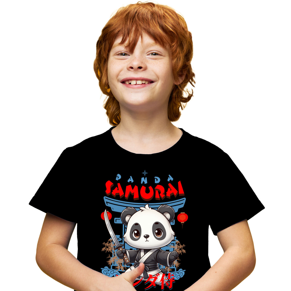 Tricou Femei, Barbati, Copii, Fata, Baiat, Unisex Personalizat Panda Samurai Ninja – Cadou Personalizat pentru Copii și Familie [1]