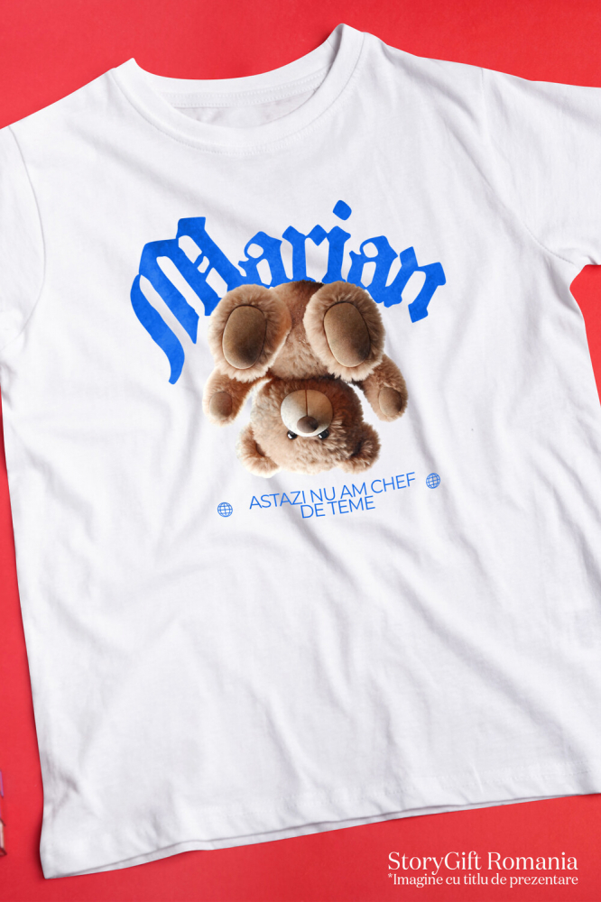 Tricou Femei, Barbati, Copii, Fata, Baiat, Unisex Personalizat Urs de Pluș Maro Personalizat – Cadou Amuzant pentru Copii și Familie [3]