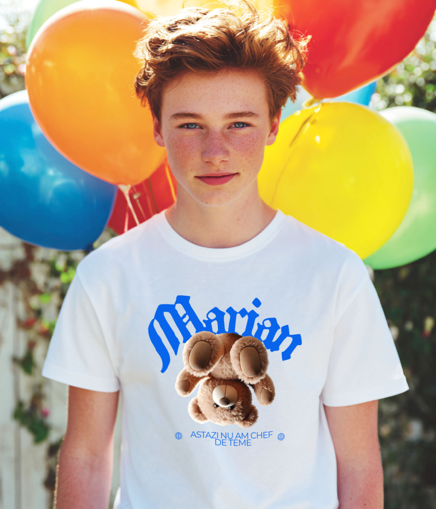 Tricou Femei, Barbati, Copii, Fata, Baiat, Unisex Personalizat Urs de Pluș Maro Personalizat – Cadou Amuzant pentru Copii și Familie [3]