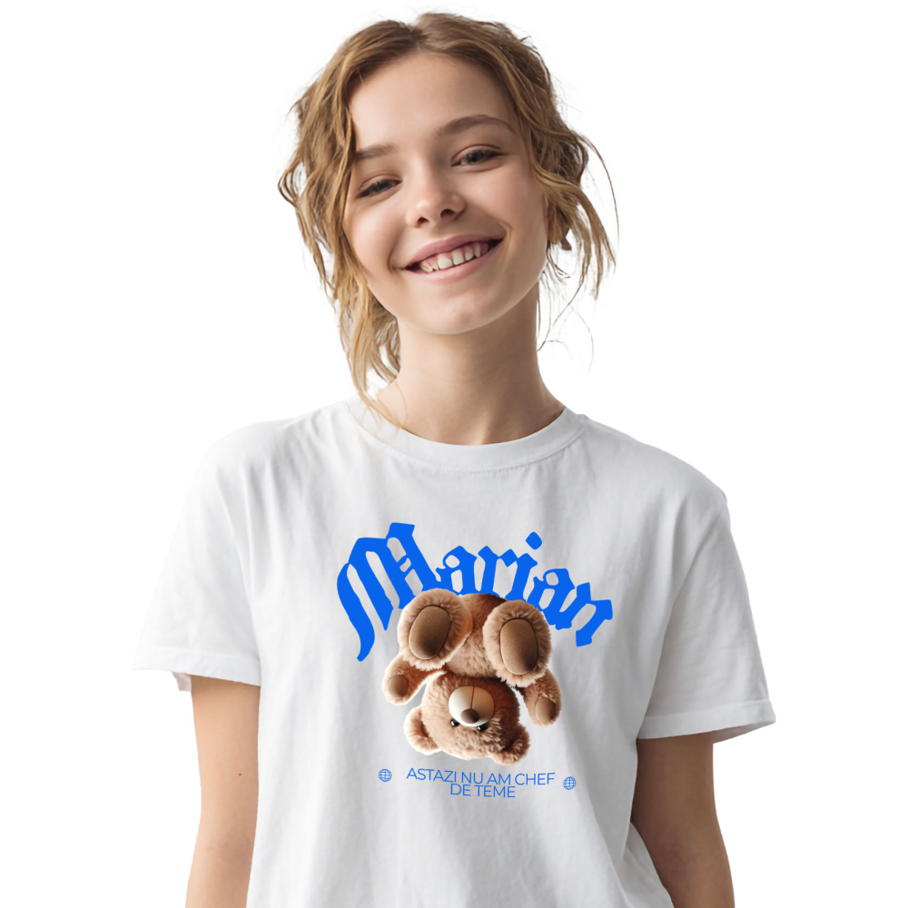 Tricou Femei, Barbati, Copii, Fata, Baiat, Unisex Personalizat Urs de Pluș Maro Personalizat – Cadou Amuzant pentru Copii și Familie [2]